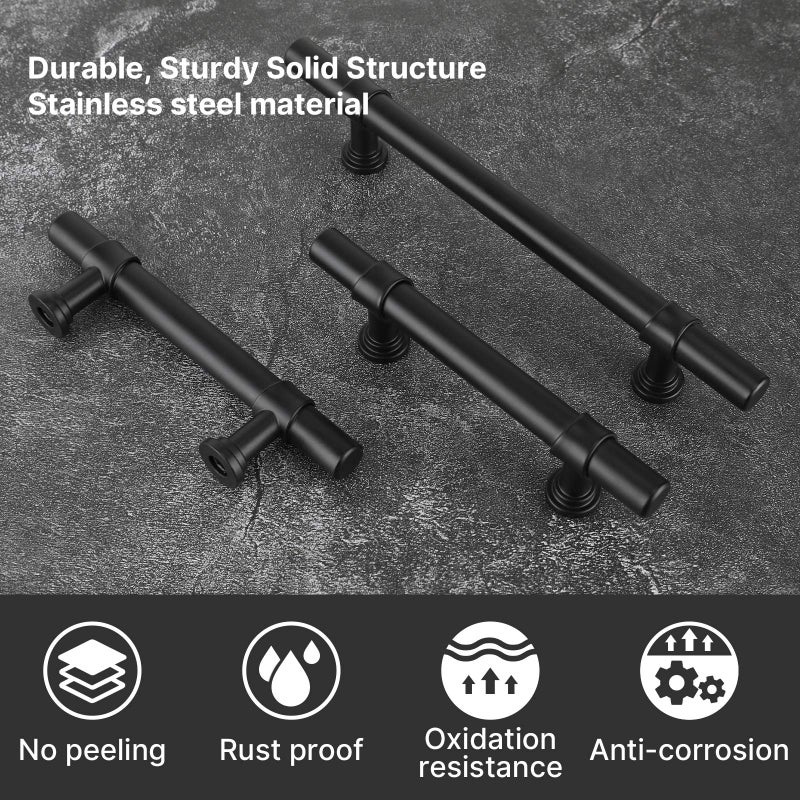 goldenwarm 15 Pack Black Cabinet Pulls 3 Inch Kitchen Cabinet Handles Black Drawer Handles Modern Dawer Pulls and Knobs Kitchen Hardware for Dresser Bathroom - Image 2